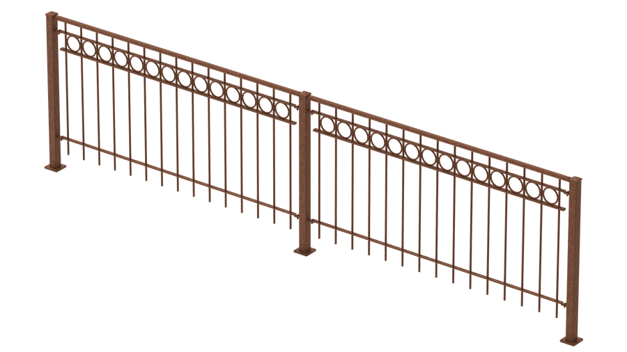 Geländer Belluno als 3D-Modell | Unbeschichtet