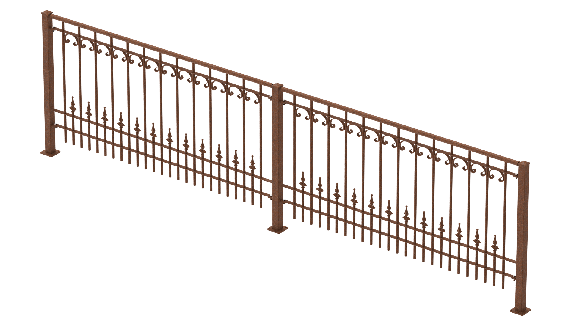 Geländer Lucca als 3D-Modell | Unbeschichtet