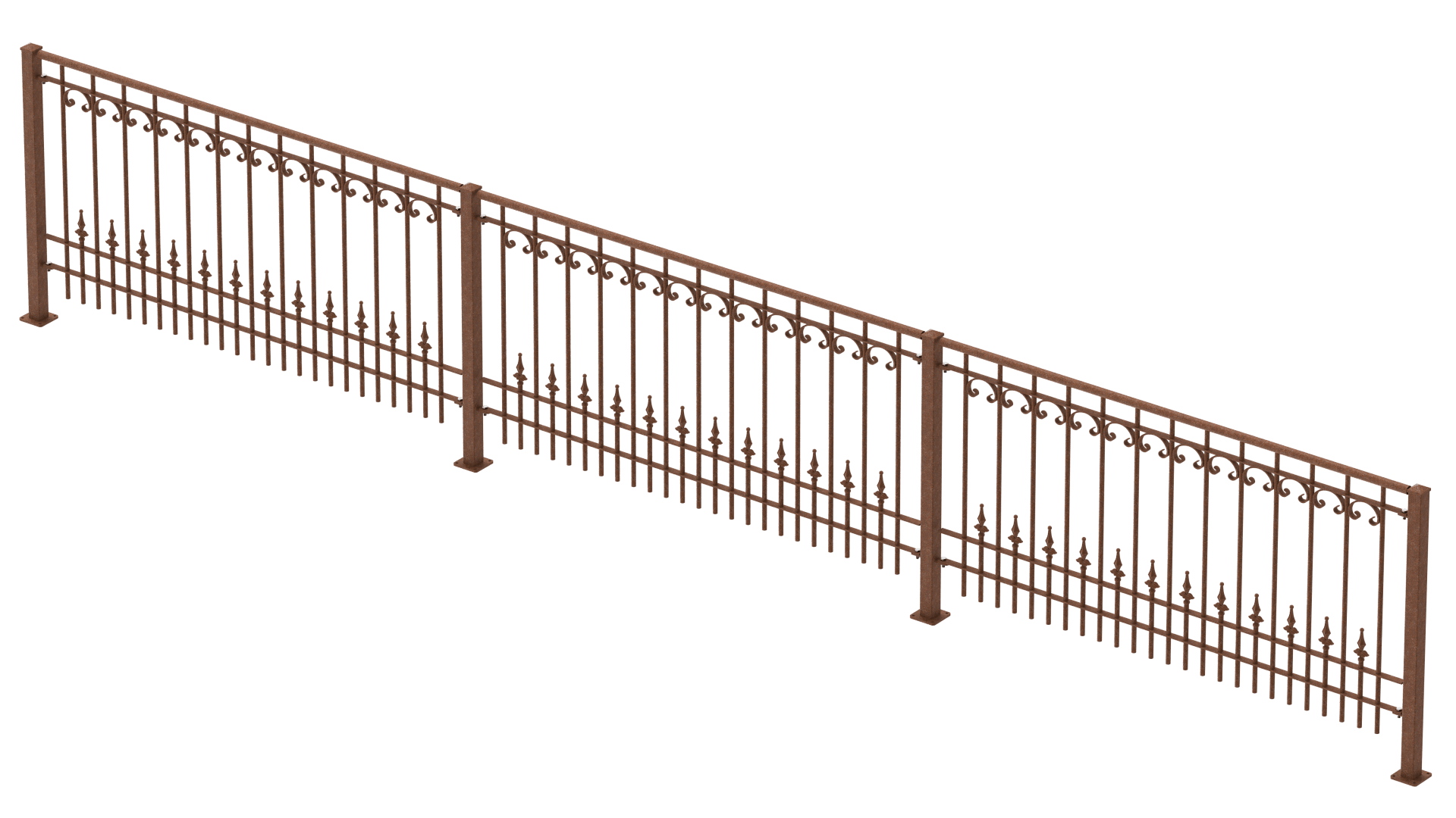 Geländer Lucca als 3D-Modell | Unbeschichtet