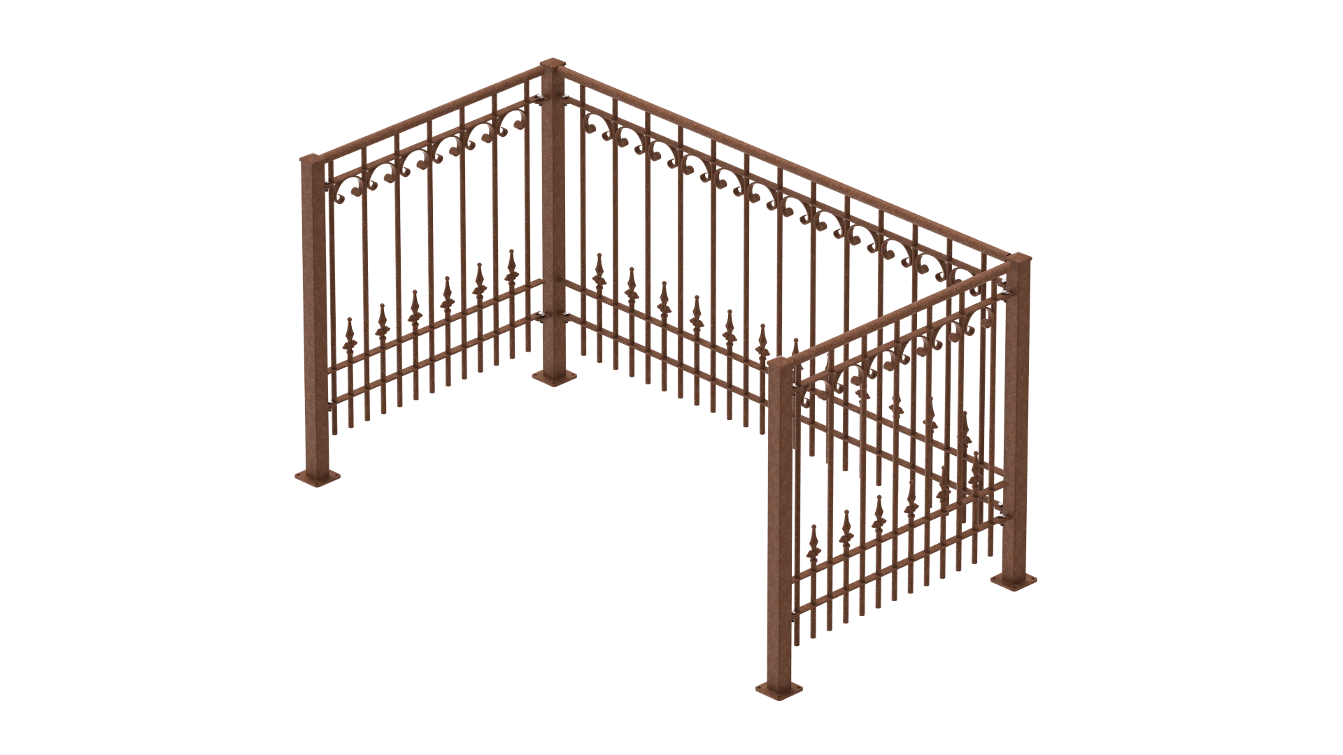Geländer Lucca als 3D-Modell | Unbeschichtet
