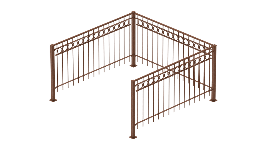 Geländer Belluno als 3D-Modell | Unbeschichtet