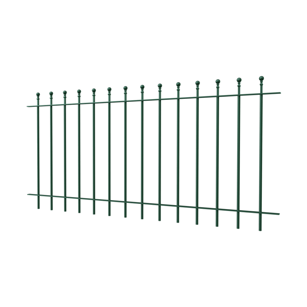 Zaun Ancona | Pulverbeschichtet RAL 6005 Moosgrün