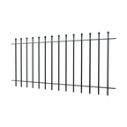 Zaun Ancona | Pulverbeschichtet RAL 9005 Tiefschwarz