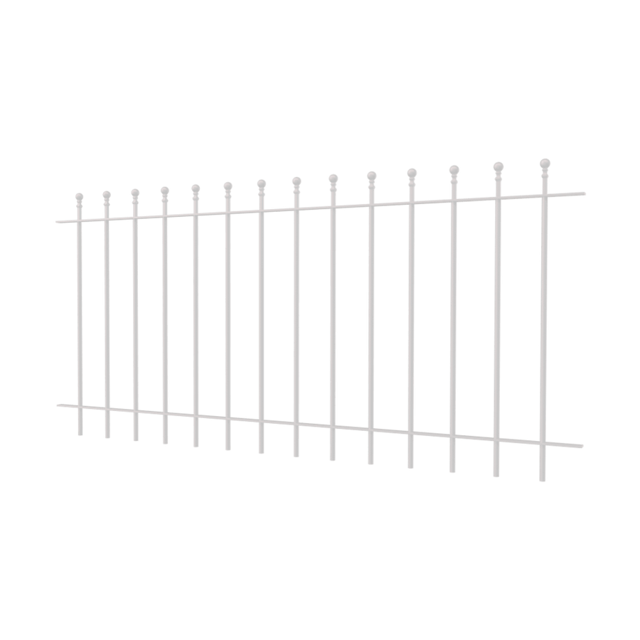 Zaun Ancona | Pulverbeschichtet RAL 9010 Reinweiß