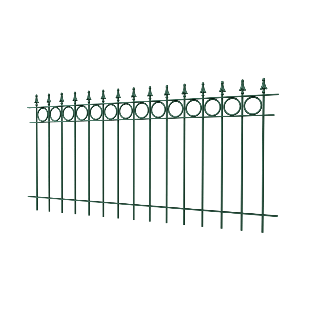 Zaun Belluno | Pulverbeschichtet RAL 6005 Moosgrün