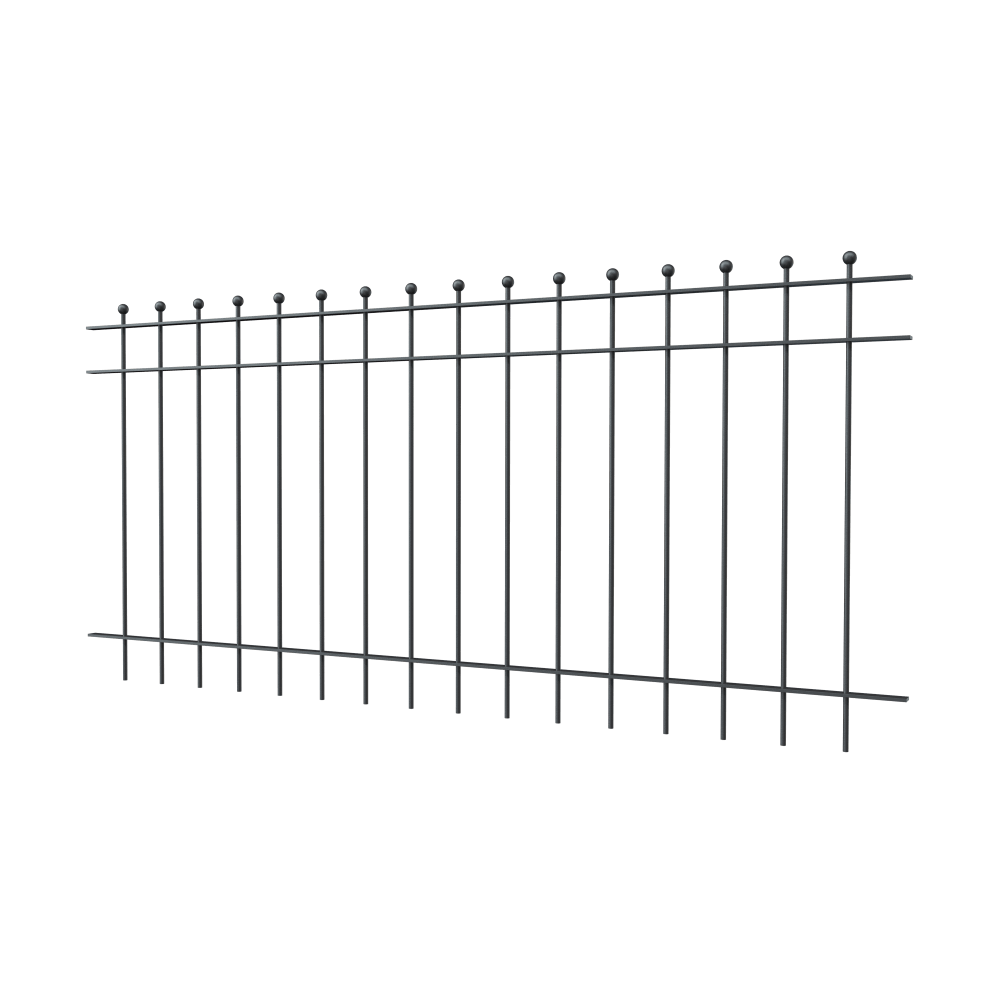Zaun Como | Pulverbeschichtet RAL 7016 Anthrazitgrau