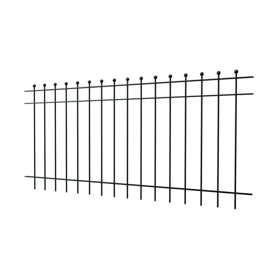 Zaun Como | Pulverbeschichtet RAL 9005 Tiefschwarz