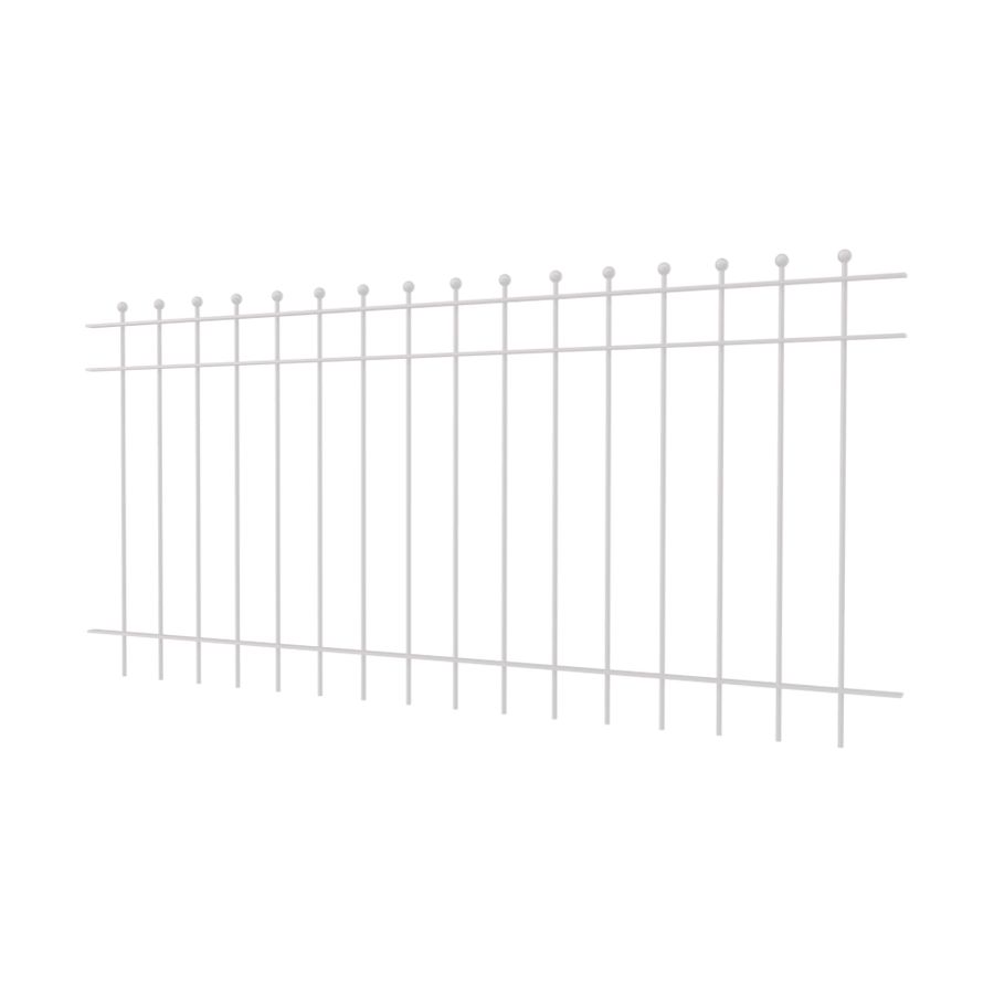 Zaun Como | Pulverbeschichtet RAL 9010 Reinweiß