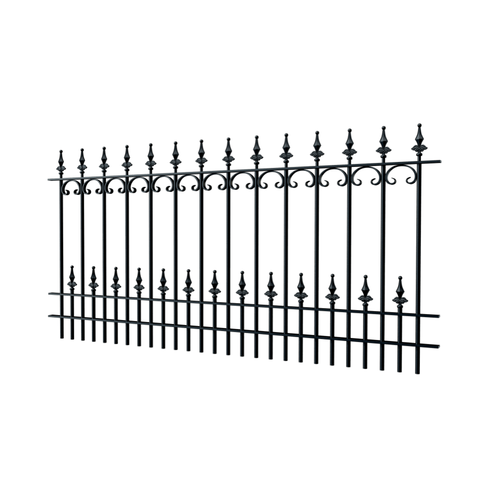Zaun Lucca | Pulverbeschichtet RAL 9005 Tiefschwarz