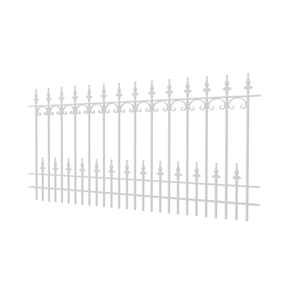 Zaun Lucca | Pulverbeschichtet RAL 9010 Reinweiß