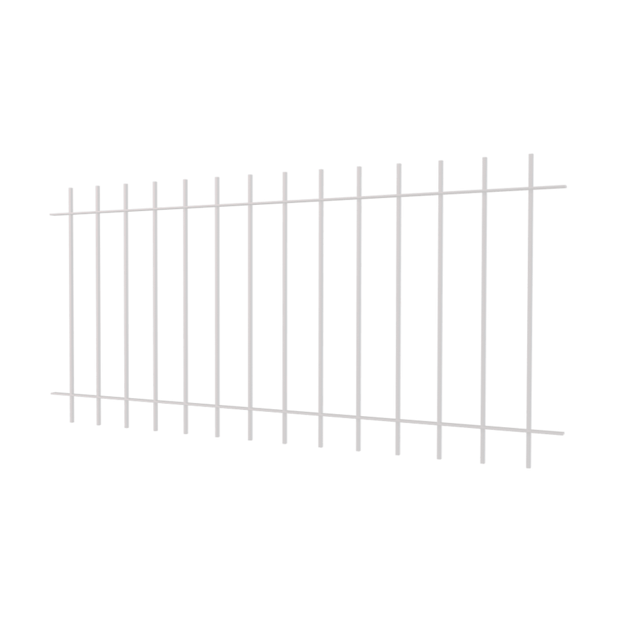 Zaun Padua | Pulverbeschichtet RAL 9010 Reinweiß