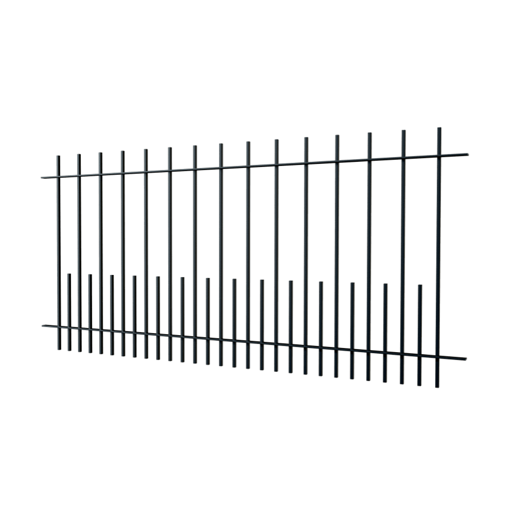 Zaun Perugia | Pulverbeschichtet RAL 9005 Tiefschwarz
