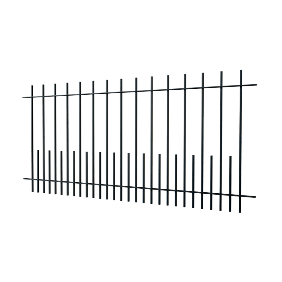 Zaun Perugia | Pulverbeschichtet RAL 9005 Tiefschwarz
