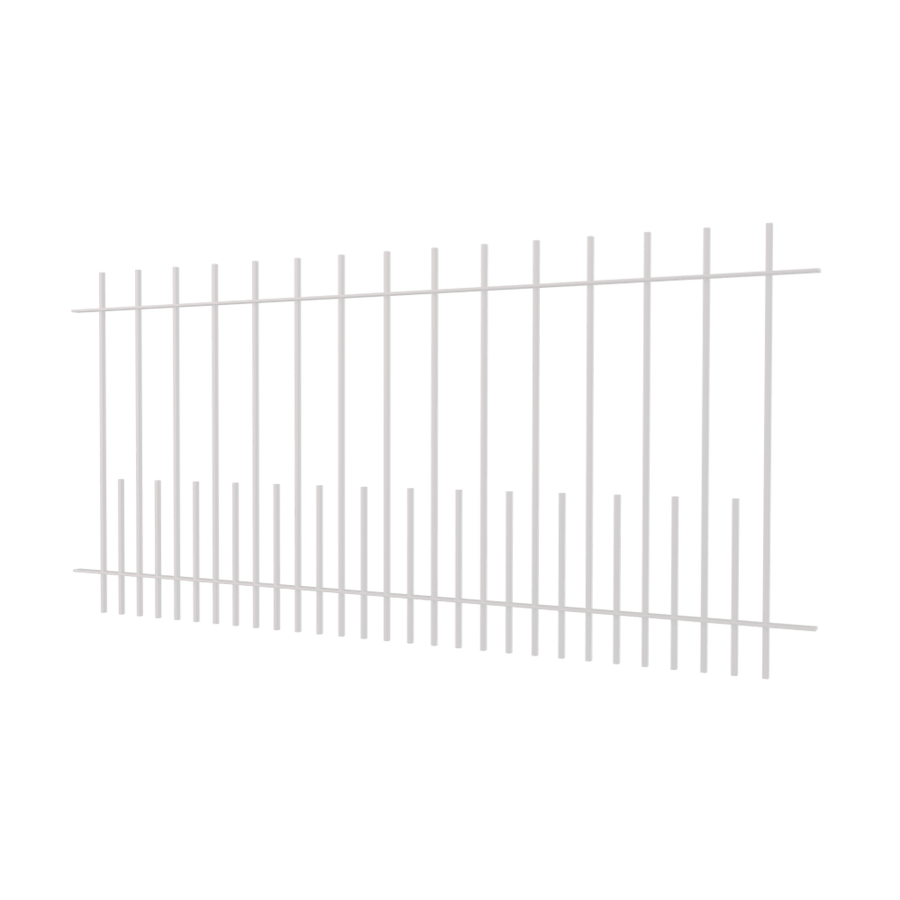 Zaun Perugia | Pulverbeschichtet RAL 9010 Reinweiß