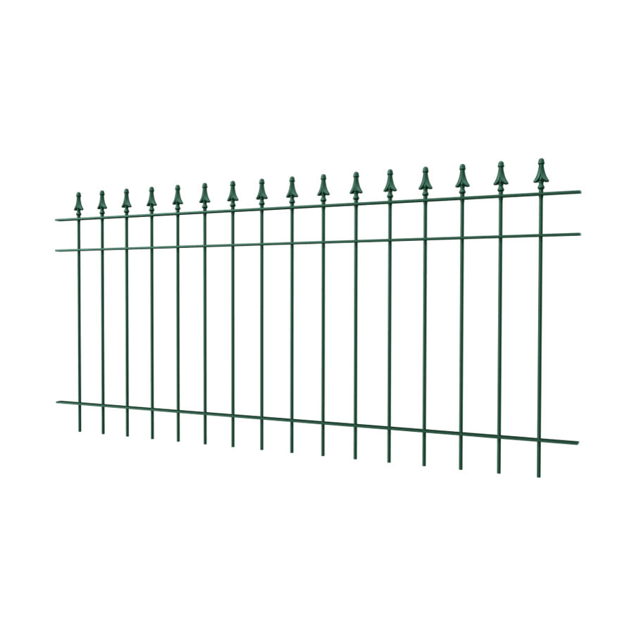 Zaun Pino | Pulverbeschichtet RAL 6005 Moosgrün