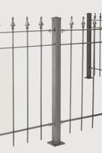 Zaun Pino mit Pfosten auf weißem Hintergrund | Pulverbeschichtet Anthrazit